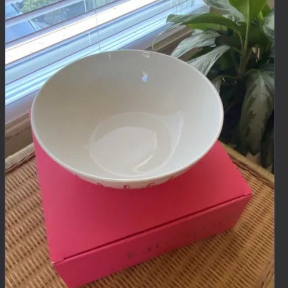 kate spade christmas holiday arbor village 9" round serving bowl fa la la nwt - Picture 8 of 9